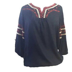 Black Bohemian Blouse